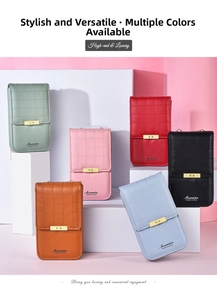 Collection of quilted mini crossbody bags in six vibrant colors with gold metal locks
