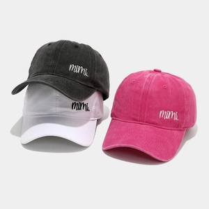 Baseball Cap Washed Cotton Mimi Letter Embroidery Outdoor Sun Protection Sports Casual Hat Adjustable