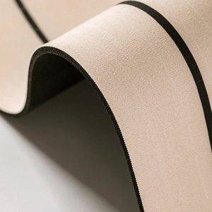 Flexible EVA foam drying mat for kitchen countertops with a beige non-slip surface