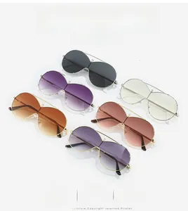 Detailed array of oversized hip-hop sunglasses in six assorted gradient lens colors