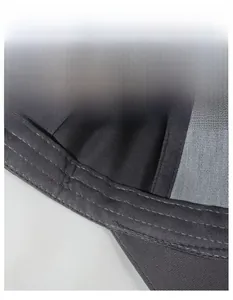 Detail view of the wide moisture-wicking sweatband inside a dark grey baseball cap