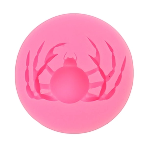 Pink silicone round crab mold for fondant cake decorating and DIY baking crafts