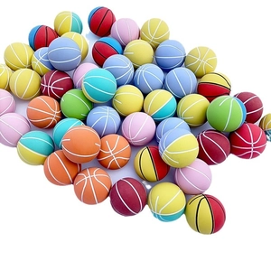 6cm high elasticity mini rubber basketball toys in assorted vibrant colors for kids