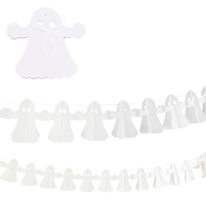 Halloween white ghost honeycomb paper garland for party wall and ceiling decoration