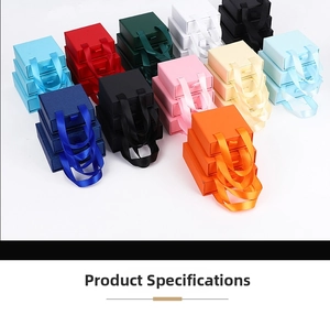 Scatole regalo per gioielli a cassetto multicolore con manici in nastro assortiti