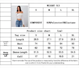 Maattabel voor crop top dames met afmetingen voor lengte, borstomvang en mouwen