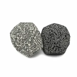 Vintage floral jacquard beret hats in black and white patterns, classic newsboy style