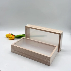 Creative wood hollow acrylic frame for dried flowers and leaf specimens DIY display