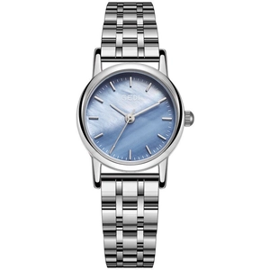 Orologio da donna in acciaio argento con quadrante in madreperla azzurra GEDI