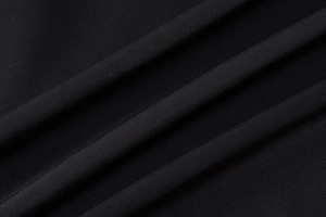 Close-up of black lace and mesh fabric showing high-quality texture and pleats