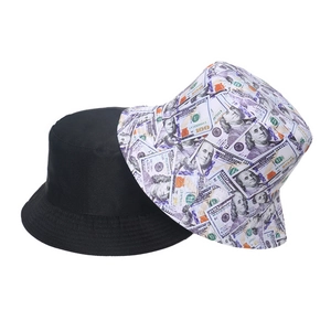 Ensemble de bobs unisexes style urbain avec noir uni et motifs imprimés de billets de dollars