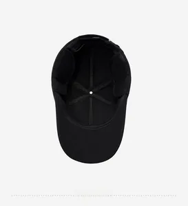 Interior detail of winter baseball cap showing reinforced seams and breathable vents