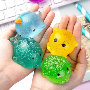 Animal Mochi Squishy Toys TPR Glitter Stress Relief Decompression Squeeze Toy For Kids Adults Office Desktop Ornaments