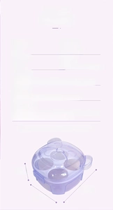 Detail view of 4-piece makeup sponge set in a bear-shaped box with product dimensions
