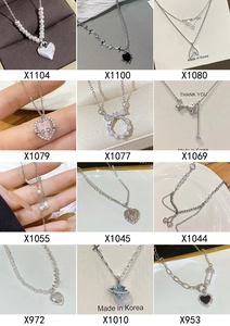 Detailed collection of titanium steel butterfly and pearl pendants with colorful zircons