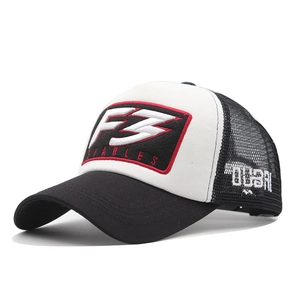 Trucker Hat Mesh Breathable F3 Stables Dubai Embroidery Adjustable Baseball Cap For Outdoor Sports Casual Sunshade
