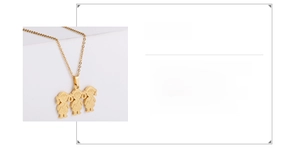 Detail of three dancing girls pendant in 18K gold plated 316 stainless steel