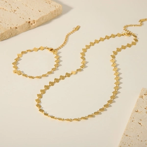 Collar Con Colgante De Hoja Concha Acero Inoxidable 304 Chapado En Oro De 18K Impermeable Hipoalergénico Joyería PVD