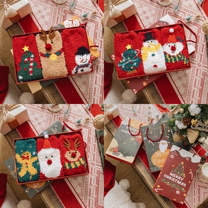 Christmas Coral Fleece Socks Thick Warm Winter Home Floor Santa Reindeer Snowman Gingerbread Man Plush For Women