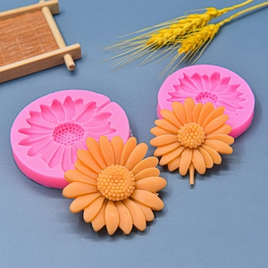 Moule En Silicone Marguerite Tournesol Forme Fleur 3D Qualité Alimentaire Pour Fondant Gâteau Savon Bougie Résine Argile DIY