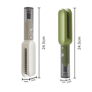 Dual-sided kitchen knife and cutlery cleaning brush set with 24.5cm length dimensions