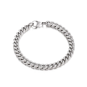 Cuban Link Chain Necklace And Bracelet Stainless Steel Hip Hop Punk Streetwear Jewelry For Men Minimalist Style