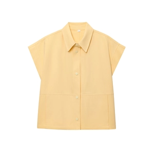 Co-ordonné Décontracté Pour Femmes Haut Chemise Sans Manches Et Pantalon Large Couleur Unie Coupe Ample Polyester