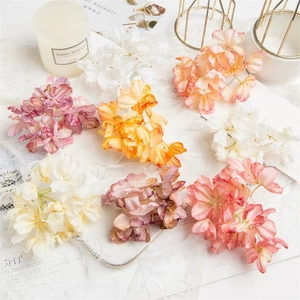 Artificial hydrangea flower petals in multiple colors for DIY hair accessories and home decor