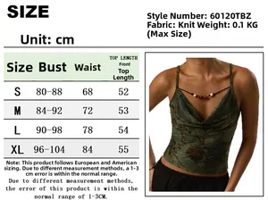 Detaillierte Größentabelle für das figurbetonte Jacquard-Top mit V-Ausschnitt (S-XL)