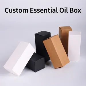 Rectangular Paper Packaging Boxes For Lipstick Essential Oil Perfume Cosmetics Foldable Cardboard Containers