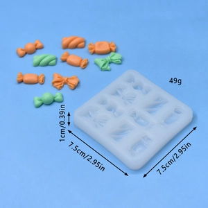 9-cavity candy and bow silicone mold for DIY baking cake mousse and chocolate making