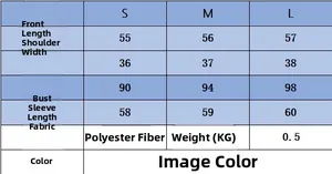 Detaillierte Größentabelle für langärmelige Strickjacke mit Maßen für die Größen S, M, L