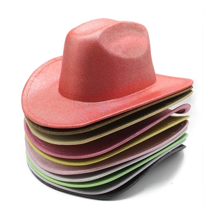 Sparkly glitter cowboy hats in multiple colors for Halloween party and festive events