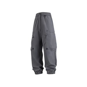Pantalones Jogger Cargo Para Hombre Cintura Elástica Con Cordón Multibolsillos Streetwear Techwear Ajuste Holgado