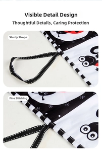 Detail of baby soft book showing reinforced black ties and precise edge stitching