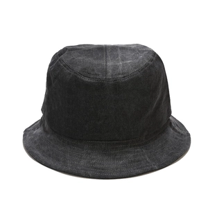 Chapeau bob vintage en coton délavé gris anthracite pour homme et femme