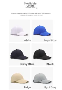 Detailed grid view showcasing six colors of breathable quick-dry mesh baseball caps for men