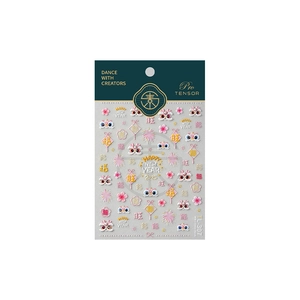 3D embossed nail art stickers with festive lion dance, fireworks and floral patterns