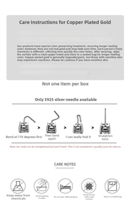 Detail view of S925 silver needle flexibility and jewelry maintenance guide for drop necklace