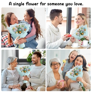 Detail of handmade crochet flower bouquet in pastel colors for gifting scenarios