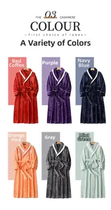 Close-up of flannel bathrobes in six colors featuring embossed pineapple lattice texture