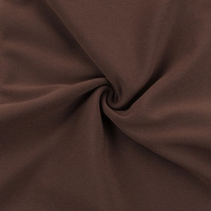 Detailed macro view of dark brown knit fabric texture with soft drapery and fine weaving