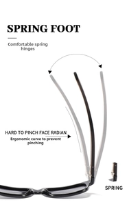 Detail of polarized sunglasses with flexible spring hinges for a comfortable non-pinch fit