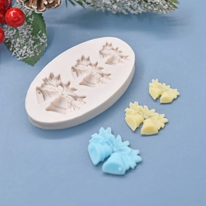 Christmas bell silicone mold for DIY cake decorating and festive chocolate baking craft