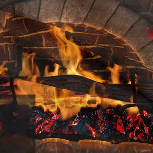 Detailed fabric texture of the bohemian fireplace tapestry with sharp printing details