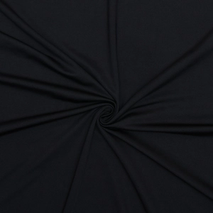 Detailed view of soft black mesh fabric showing elegant ruched texture and stretch