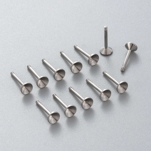 Set of 12 stainless steel screw-back ear piercing studs and DIY jewelry components