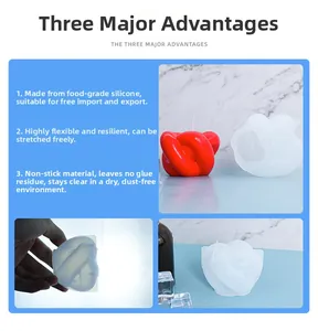 Détail du moule en silicone haute ténacité avec bougie finie en forme de nœud