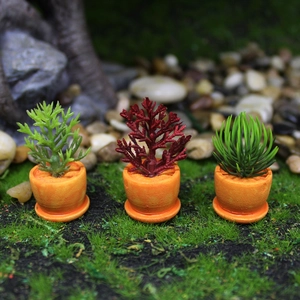 Mini Plantas Artificiales En Maceta Resina Suculentas Micro Paisaje Ornamento Decoración De Escritorio Pastoral Pequeño Accesorio De Jardín