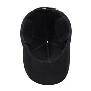 Men's winter baseball cap with earflaps and thick fleece lining for cold protection